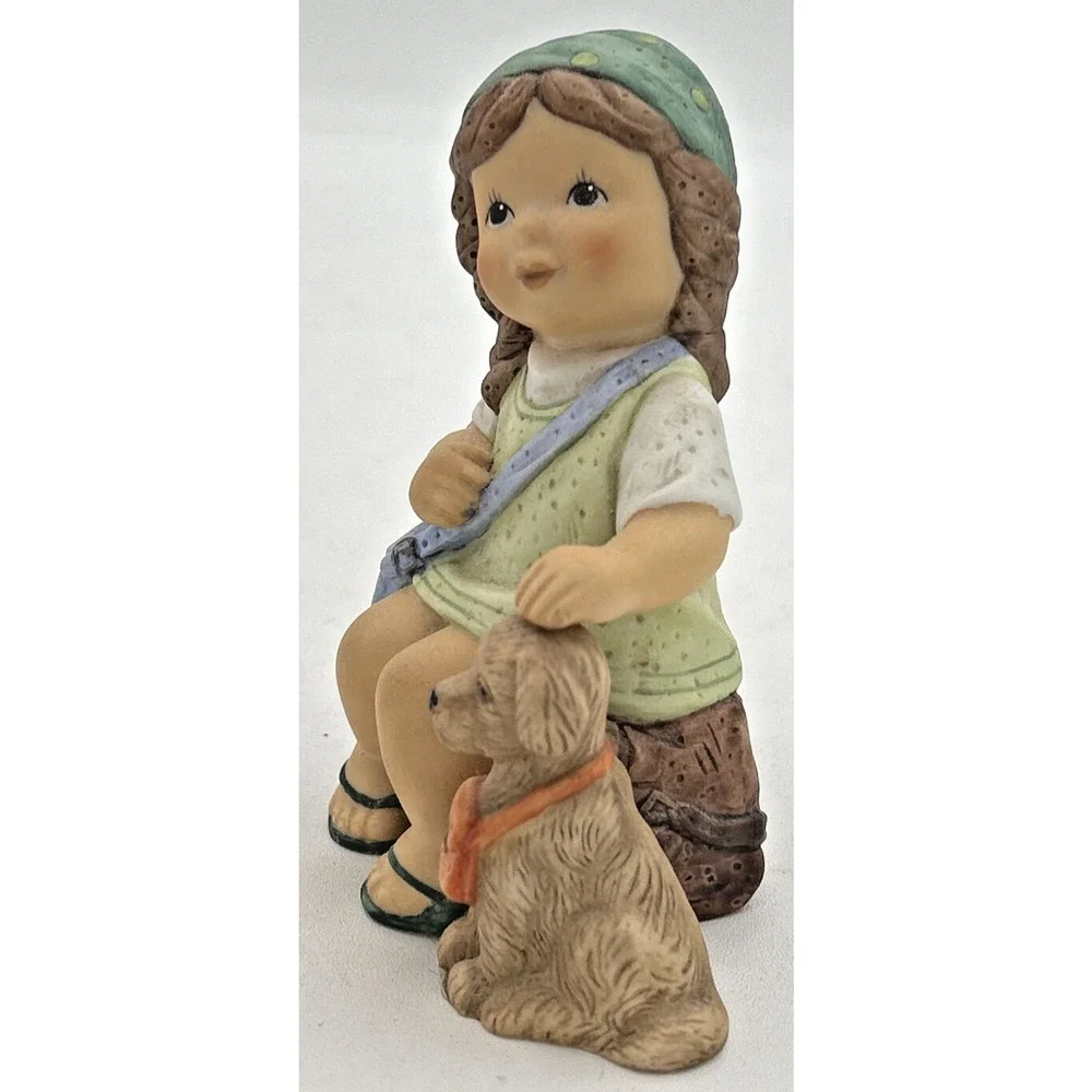 Vintage Goebel Nina & Marco Girl‎ with Dog Figurine 3.5